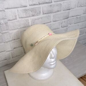Island Beach Seashell Wide Sun Hat, Beach